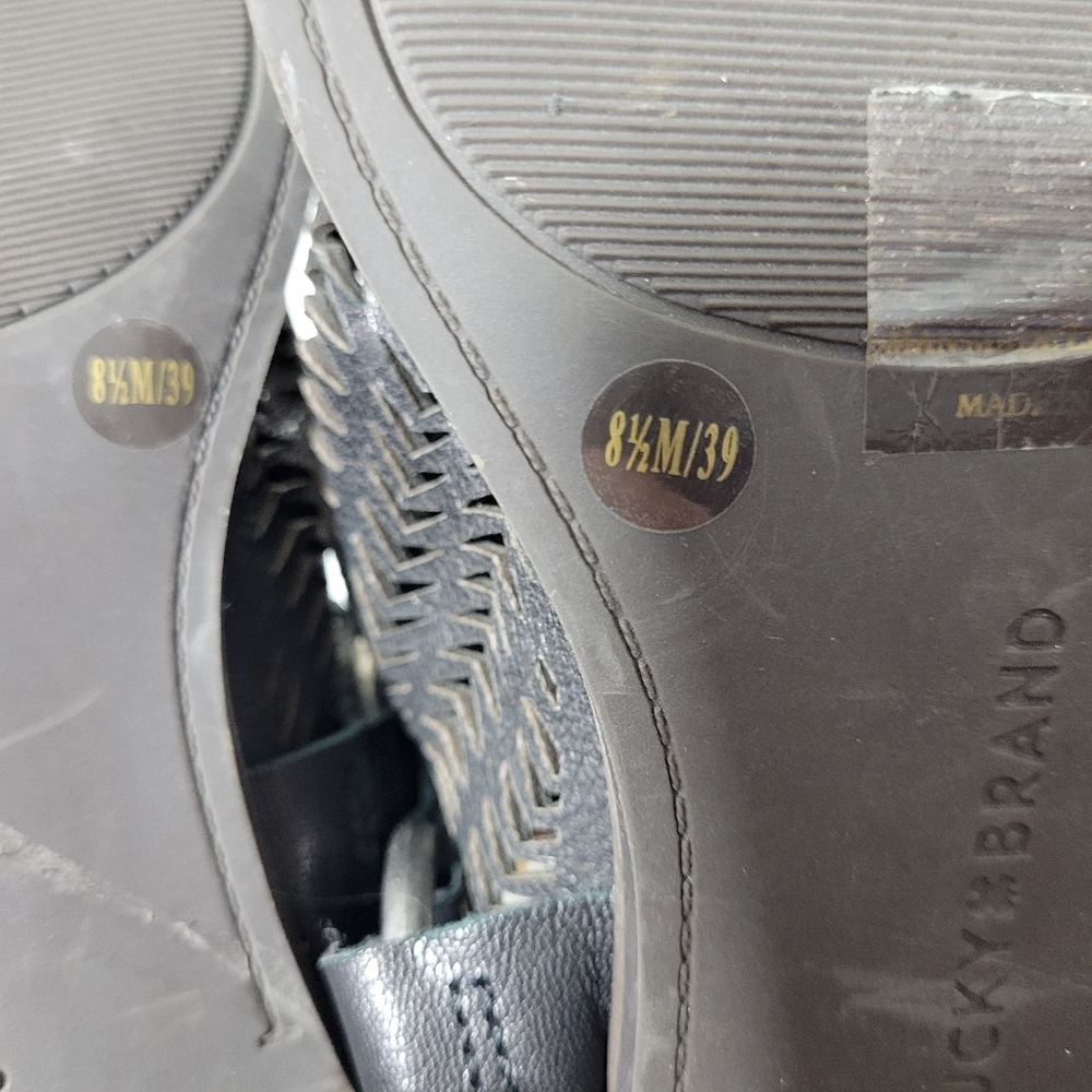 Lucky Brand Kaedy Mules black with silver hardware size 8.5 - Picture 7 of 8